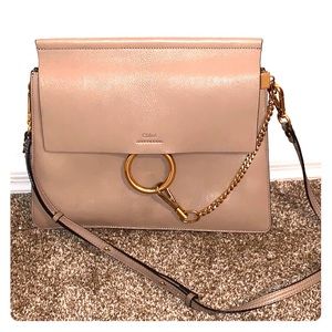 Chloe Faye Tan Nude Shoulder Bag